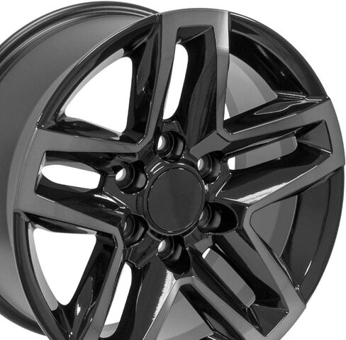 إطارات OE Wheels CV34B مقاس 18 بوصة تناسب طراز Silverado 1500 Trail Boss Style 6x139.7 18x8.5 باللون الأسود اللامع مع لون شفاف ملون - هولاندر 5911 (1) in Saudi Arabia