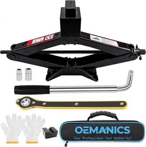 3 Ton (6613 lbs) Car Jack Kit Scissor Jack Kit Compatible with Mercedes Benz A B C E S Class GLA GLC GLK GLE GLS, Universal Lift Jack with Slotted Rubber Jack Pad Adapter in Saudi Arabia