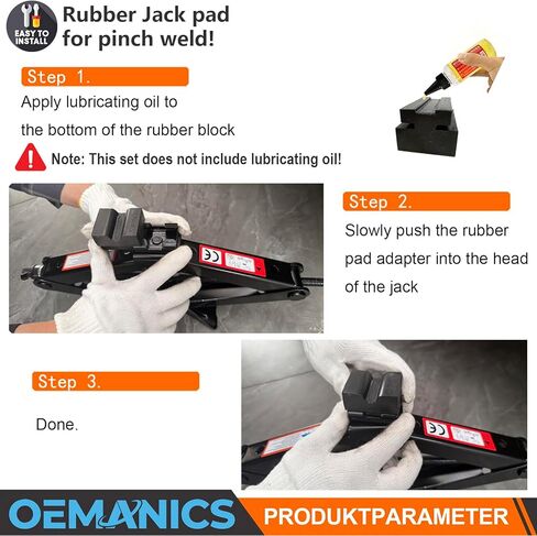 3 Ton (6613 lbs) Car Jack Kit Scissor Jack Kit Compatible with Mercedes Benz A B C E S Class GLA GLC GLK GLE GLS, Universal Lift Jack with Slotted Rubber Jack Pad Adapter in Saudi Arabia