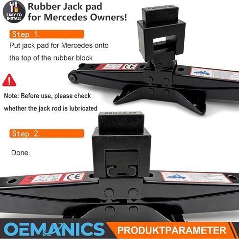 3 Ton (6613 lbs) Car Jack Kit Scissor Jack Kit Compatible with Mercedes Benz A B C E S Class GLA GLC GLK GLE GLS, Universal Lift Jack with Slotted Rubber Jack Pad Adapter in Saudi Arabia