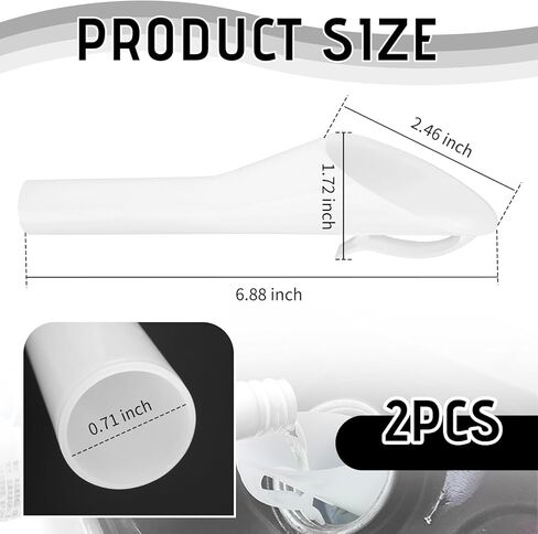 قطعتان من مسارات استخدام السيارات، قمع خزان غاز بدون غطاء مضاد للانسكاب مع مشبك جانبي OEM#8U5A-17B068-EB، مسارات وقود للغاز متوافقة مع لينكولن/ميركوري/فورد in Kuwait