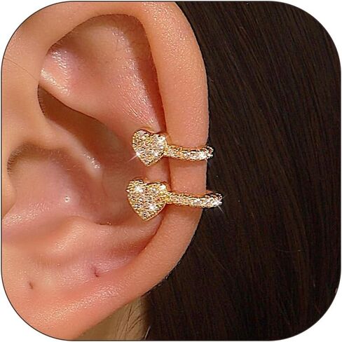 Ear Cuff Earrings for Women Trendy Gold Ear Cuffs non Piercing Clip on Cartilage Earrings Chunky Gold Ear Cuff Earrings Fake Earring Cuffs non Pierced Jewelry Gift in Saudi Arabia