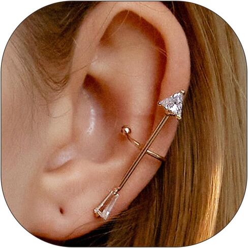 Ear Cuff Earrings for Women Trendy Gold Ear Cuffs non Piercing Clip on Cartilage Earrings Chunky Gold Ear Cuff Earrings Fake Earring Cuffs non Pierced Jewelry Gift in Saudi Arabia