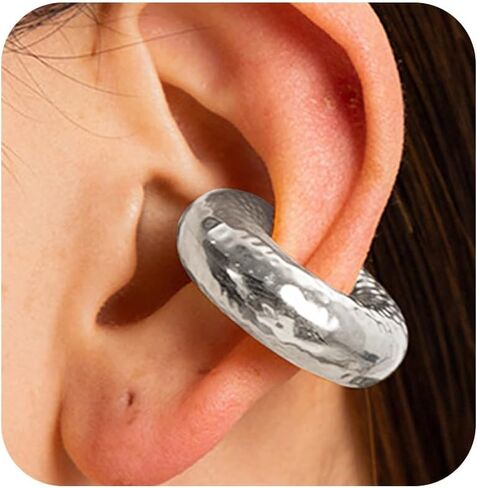 Ear Cuff Earrings for Women Trendy Gold Ear Cuffs non Piercing Clip on Cartilage Earrings Chunky Gold Ear Cuff Earrings Fake Earring Cuffs non Pierced Jewelry Gift in Saudi Arabia
