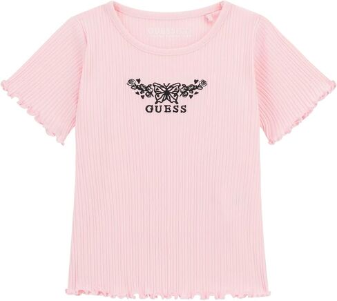 GUESS Girls' Eco Short Sleeve Rib T-Shirt in Saudi Arabia