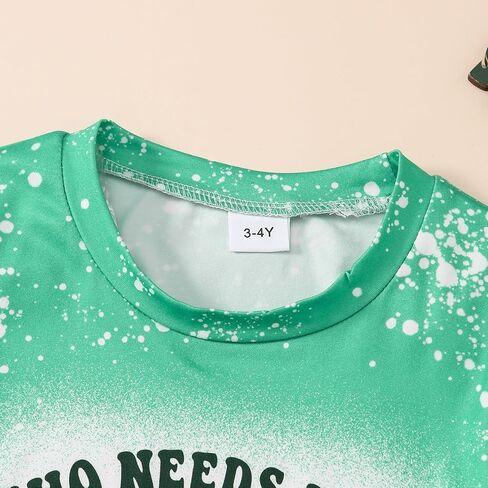 Little Girl St Patricks Day T-Shirt Lucky Clover Top Toddler Girl St Patricks Day Outfit 3-8 Years in Saudi Arabia