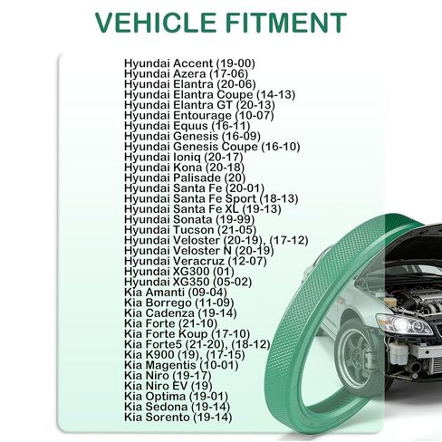 طقم ختم حلقة وحشية لنظام تكييف الهواء مناسب لسيارة Hyundai Accent 19-00، Azera 17-06، Elantra 20-06، Elantra Coupe 14-13 لاستبدال RS 2680 1321322 26797 801821 MT2680 TEM8018 in Kuwait
