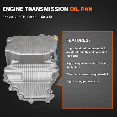 3.3L 3.5L Aluminum Oil Pan Compatible with 2017-2019 Ford F-150 Replace# HL3Z6675A HL3E6675AD in Saudi Arabia