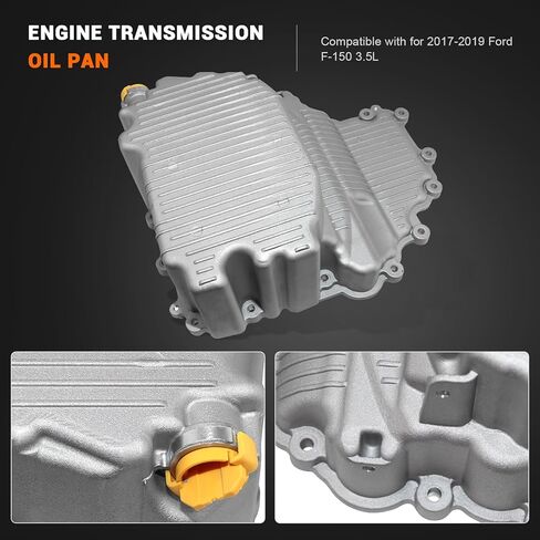 3.3L 3.5L Aluminum Oil Pan Compatible with 2017-2019 Ford F-150 Replace# HL3Z6675A HL3E6675AD in Saudi Arabia