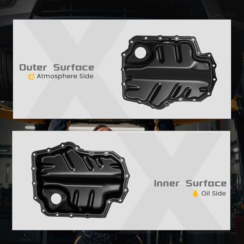 وعاء زيت المحرك السفلي مع قابس تصريف متوافق مع Volkswagen Golf 2019 2020 2021، Golf SportWagen 2019، Jetta 2013-2021، L4 1.4L، استبدال # 264-294 04E103602B in Kuwait