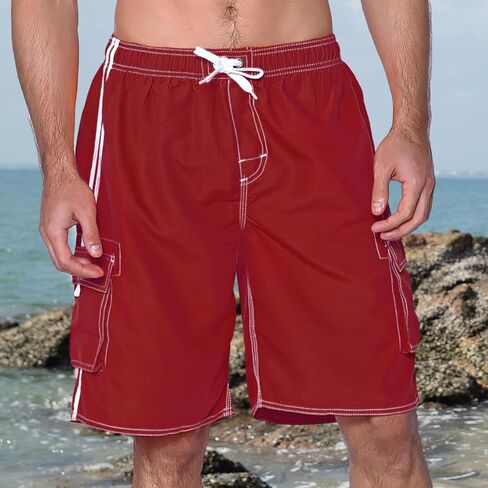 Men's Quick Dry Beach Short Solid Color Boardshorts Swim Trunks in Saudi Arabia