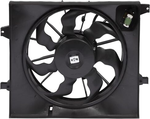 Radiator Cooling Fan Assembly Compatible with 2010-2011 for Kia for Soul 1.6L, Black Radiator Fan Direct Fit Replacement for Engine Cooling Fan in Saudi Arabia