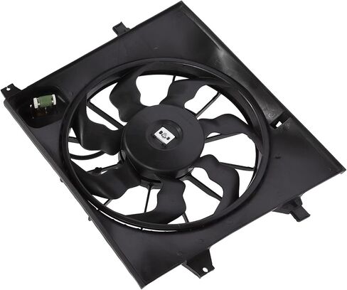 Radiator Cooling Fan Assembly Compatible with 2010-2011 for Kia for Soul 1.6L, Black Radiator Fan Direct Fit Replacement for Engine Cooling Fan in Saudi Arabia