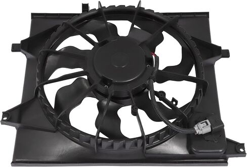 Radiator Cooling Fan Assembly Compatible with 2010-2011 for Kia for Soul 1.6L, Black Radiator Fan Direct Fit Replacement for Engine Cooling Fan in Saudi Arabia