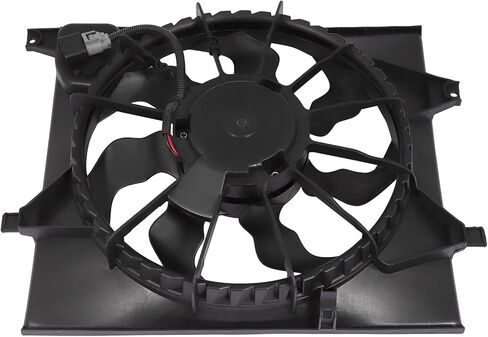 Radiator Cooling Fan Assembly Compatible with 2010-2011 for Kia for Soul 1.6L, Black Radiator Fan Direct Fit Replacement for Engine Cooling Fan in Saudi Arabia