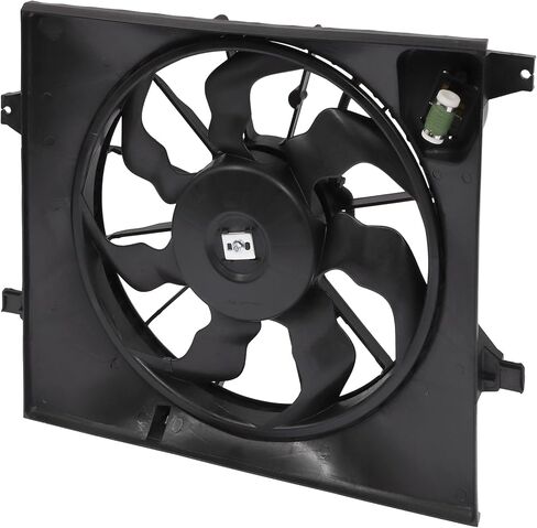 Radiator Cooling Fan Assembly Compatible with 2010-2011 for Kia for Soul 1.6L, Black Radiator Fan Direct Fit Replacement for Engine Cooling Fan in Saudi Arabia