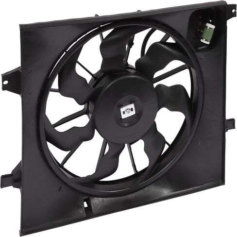 Radiator Cooling Fan Assembly Compatible with 2010-2011 for Kia for Soul 1.6L, Black Radiator Fan Direct Fit Replacement for Engine Cooling Fan in Saudi Arabia