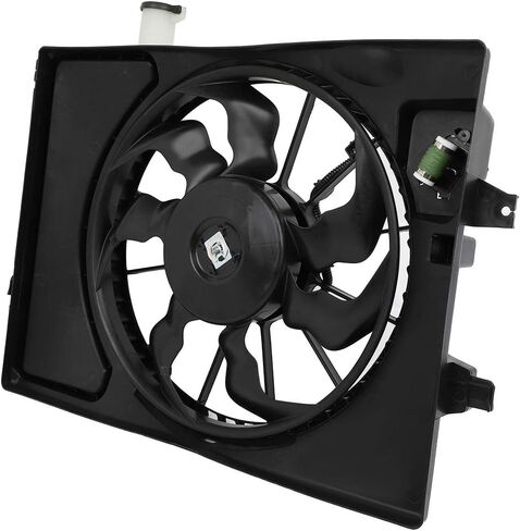 Cooling Fan Assembly Compatible with 2014-2016 for Hyundai for Elantra 2.0L 2015-2016 for Kia for Forte 1.8L, Black Radiator Fan Direct Fit Replacement for Engine Cooling Fan in Saudi Arabia