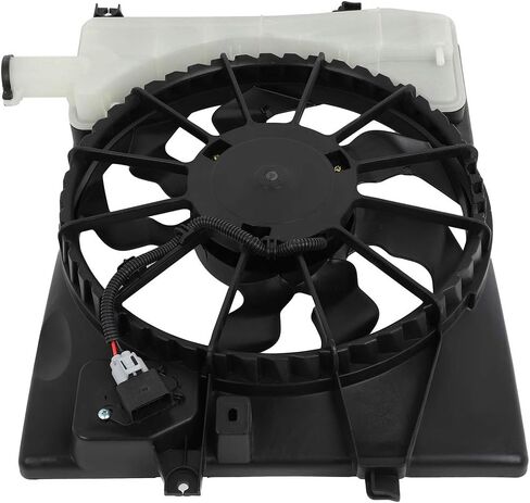 Cooling Fan Assembly Compatible with 2014-2016 for Hyundai for Elantra 2.0L 2015-2016 for Kia for Forte 1.8L, Black Radiator Fan Direct Fit Replacement for Engine Cooling Fan in Saudi Arabia