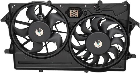 Radiator Cooling Fan Assembly Compatible with 2000-2002 for Ford for Focus 2.0L, Black Radiator Fan Direct Fit Replacement for Engine Cooling Fan in Saudi Arabia