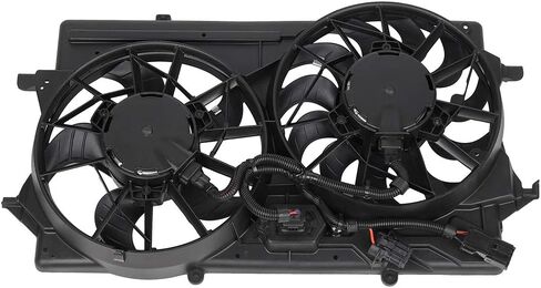 Radiator Cooling Fan Assembly Compatible with 2000-2002 for Ford for Focus 2.0L, Black Radiator Fan Direct Fit Replacement for Engine Cooling Fan in Saudi Arabia