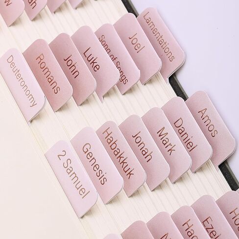 علامات تبويب السيد Pen للكتاب المقدس، 75 علامة تبويب، ظلال وردية، علامات تبويب الكتاب المقدس مغلفة للنساء والرجال، علامات تبويب الكتاب المقدس لدراسة الكتاب المقدس، علامات تبويب فهرس الكتاب المقدس، علامات تبويب كتب الكتاب المقدس، علامات تبويب تسميات الكتاب in Kuwait