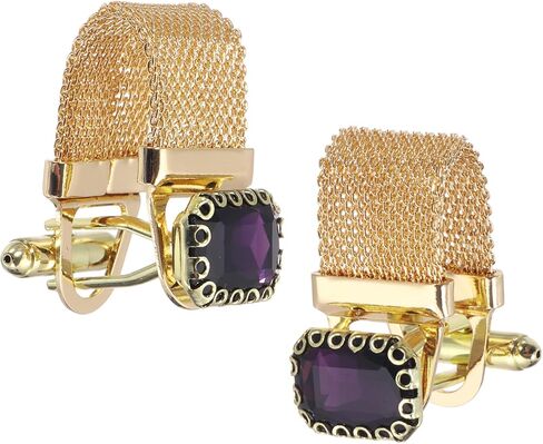 PATIKIL Mens Cufflinks with Chain, Square Crystal Stone and Shiny Chain Cuff Links with Box for Young Men Wedding Business Party Suit Shirt Accessories Jewelry Gifts in Saudi Arabia