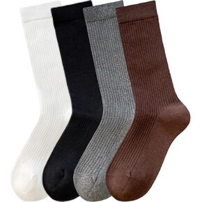 Women's Ribbed Slouch Socks Cotton Blend Crew Sock Styling Shoe Size 5-9 in Kuwait