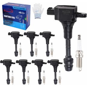 8-Pack UF510 High-Performance Ignition Coil & Iridium Spark Plug Set - Complete Tune-Up Kit for 2004-2006 INFINITI QX56 & Nissan Titan Armada Pathfinder with 5.6L V8 Engine - Replaces GN10243, 5C1482 in Kuwait