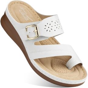 SHIBEVER Orthopedic Sandals for Women Dressy: Comfortable Wedge Flip Flops | Sparkle Rhinestone, Soft PU Leather, Thong Slip On, Summer Casual Walking Shoes in Saudi Arabia