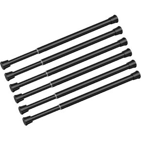 6 حزمة قضيب توتر صغير 18 إلى 28 بوصة قضيب ستارة توتر أسود قابل للتعديل قضبان ستائر زنبركية بدون حفر قضبان ستائر قصيرة ذات ضغط قابل للتوسيع للنوافذ والخزائن والمدخل والمطبخ in Kuwait
