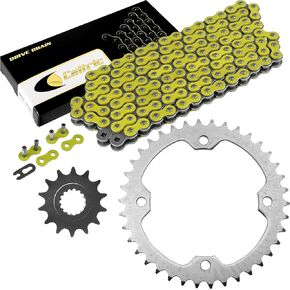 Caltric Drive Chain and Sprockets Kit Compatible with Yamaha Raptor 700 YFM700R 2006 2007 2008-2016 / YFZ450R YFZ450X 2009-2016 in Kuwait