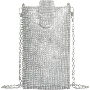 Rhinestone Phone Purse Sparkling Women's Evening Crossbody Bag for Cocktail Party Prom Wedding in Kuwait