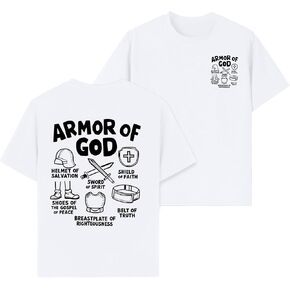 BINTEHGS Kids Christian Shirts for Boys Armor of God Shirt Jesus Graphic Tees Toddler Faith T Shirts Bible Verse Clothing in Kuwait