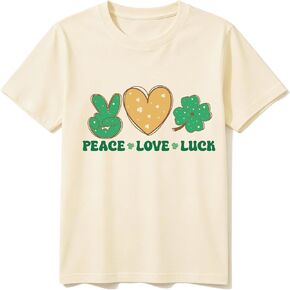 قميص عيد القديس باتريك للأطفال للأولاد والبنات: تي شيرتات قطنية كلاسيكية بياقة دائرية (2-7T) in Kuwait