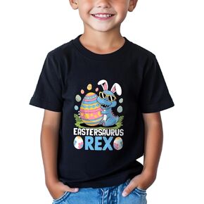 تي شيرت للأولاد عيد الفصح للفتيات الصغيرات والأطفال تي شيرت عيد الفصح تي شيرت برسومات أرنب مضحكة بأكمام قصيرة من 2 إلى 8 سنوات in Kuwait