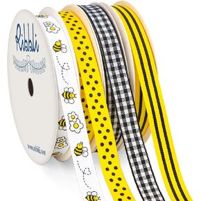 شريط Ribbli 4 لفات من شريط Grosgrain الوطني، 3/8 بوصة، إجمالي 40 ياردة، أحمر/أبيض/أزرق/كحلي، شريط نجوم وخطوط، يستخدم في يوم الذكرى، ويوم المحاربين القدامى، والرابع من يوليو، ويوم الرئيس، وديكورات الولايات المتحدة الأمريكية in Kuwait