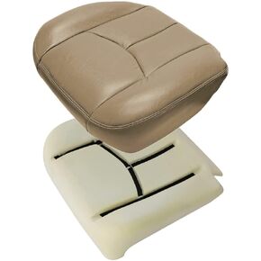 GXARTS Driver Side Bottom Lower Replacement Leather Seat Cover and Bottom Foam Cushion Pad 522 or 52i Medium Neutral Tan Fit For Chevy Silverado Avalanche GMC Sierra 1500 2500 3500 2003 2004 2005 2006 in Saudi Arabia