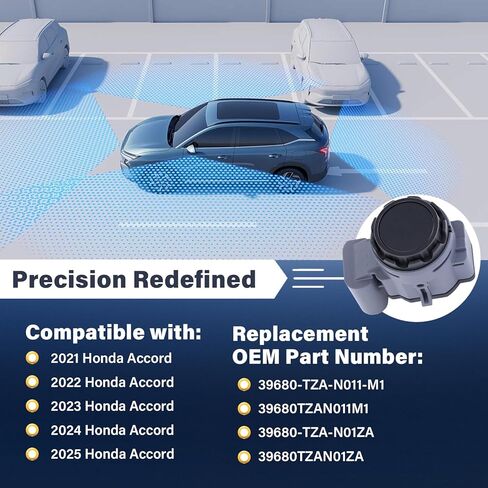 3Pin Front Bumper Parking Sensor Fit for 2021-2025 Honda Accord Parking Aid Sensors Kit Replace OE 39680-TZA-N011-M1 39680TZAN011M1 39680-TZA-N01ZA 39680TZAN01ZA in Saudi Arabia