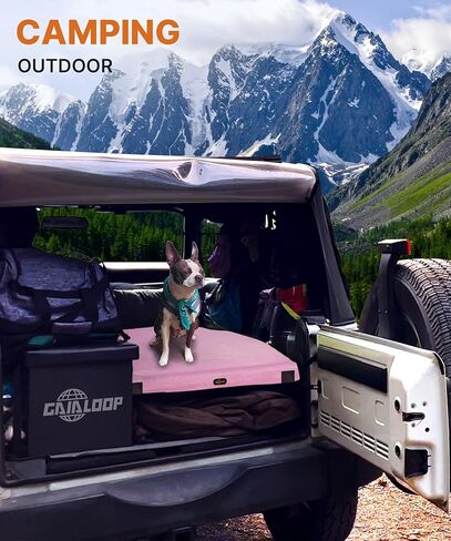 3 Inch Memory Foam Camping Mattress, Dual Layer Thick Sleeping Camp Pad for Car Tent Cot, Roll-Up Portable Glamping Floor Bed for Guests Sleepover in Kuwait