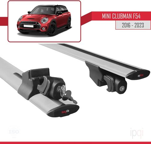 ضبط RE&AR لميني كلوبمان 2016-2020 رفوف السقف شريط متقاطع مع أقفال مفاتيح Alu Gray in Saudi Arabia