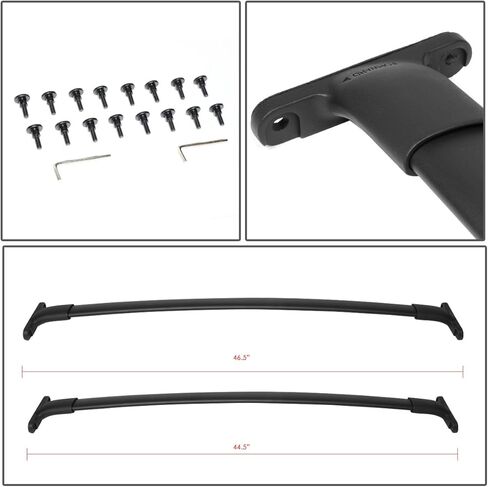 Auto Dynasty Roof Rack Cross Bars Compatible with 2016-2019 Ford Explorer, 100lbs Rooftop Cargo Bars Aluminum Anti-Corrosion Bolt-On Roof Rails for Luggage Bike Kayak Racks in Saudi Arabia