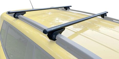 BRIGHTLINES 53" All Black Lockable Universal Cross Bars Roof Racks & Two Pairs Foldable Kayak Racks for Kayaks, Canoe, SUP in Saudi Arabia
