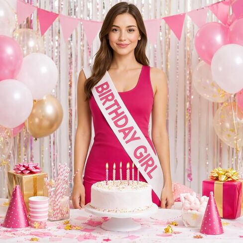 Shimmer Anna Shine Birthday Sash for Women (Purple) in Saudi Arabia