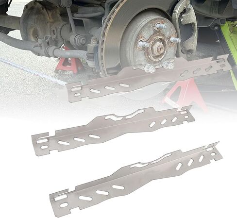 Wheel Alignment Tool Plates Stainless Steel with 2 Tape Measures, Heavy Duty Silver Toe Alignment Tool for Car SUV Sedan - Accurate Measurement, Anti - Drop Groove Design, Easy D in Saudi Arabia