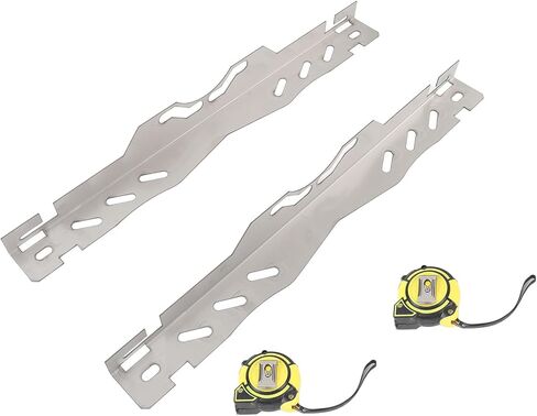 Wheel Alignment Tool Plates Stainless Steel with 2 Tape Measures, Heavy Duty Silver Toe Alignment Tool for Car SUV Sedan - Accurate Measurement, Anti - Drop Groove Design, Easy D in Saudi Arabia