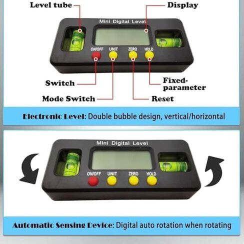 Car Steering Wheel Aligner, Digital Adjustable Steering Wheel Level, 19-37cm Diameter Range, ±90° Measuring Range, for Cars Repair in Saudi Arabia