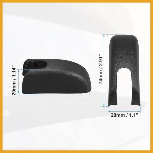 غطاء غطاء ذراع الممسحة الخلفية مناسب لسيارة جيب جراند شيروكي - عبوة من قطعة واحدة بديلة من المواد المتينة باللون الأسود in Kuwait