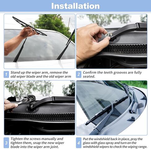 1 Pair Windshield Wiper Arm Fit for Dodge for Ram 1500 2500 3500 2003-2004 LH and RH Wiper Arm No.42884/42885/55077133AA in Saudi Arabia