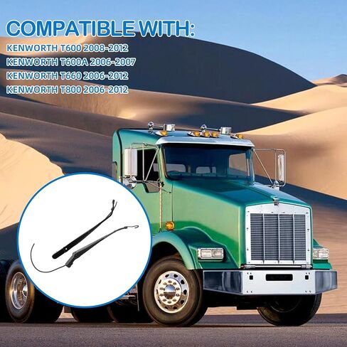 602-5403 602-5404 ذراع ممسحة الزجاج الأمامي متوافق مع Kenworth T600 T600A T660 T800 2006-2012 للسائق الأمامي وجانب الركاب in Saudi Arabia